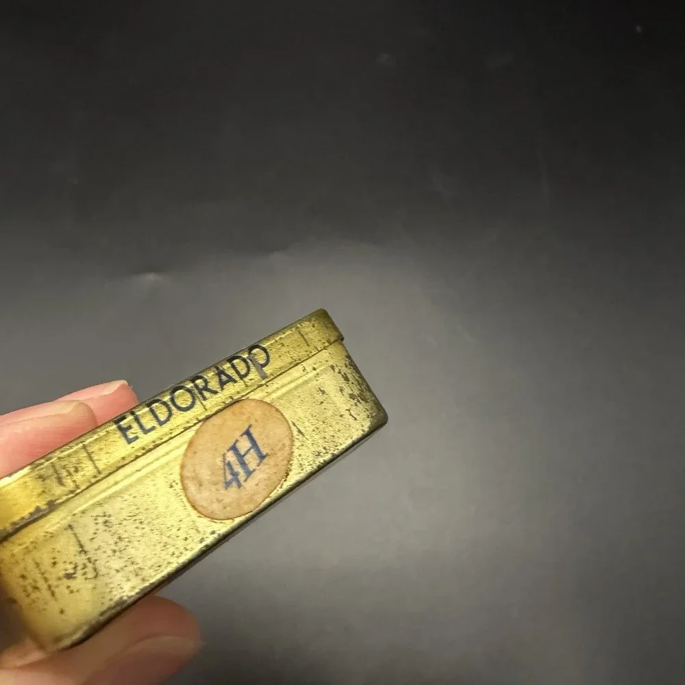Vintage Dixon Eldorado Typhonite Drawing Pencil Tin/storage /Advertisement/EMPTY